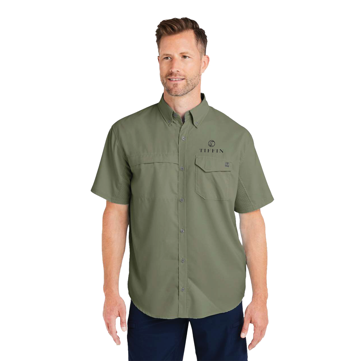 HUK Men's Tide Point Short Sleeve Fishing Shirt