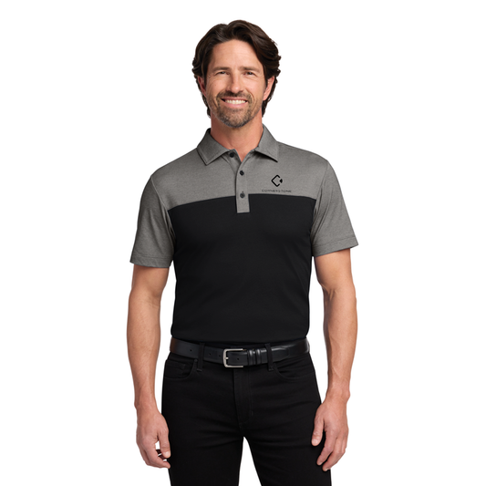 Port Authority® Fine Pique Blend Blocked Polo