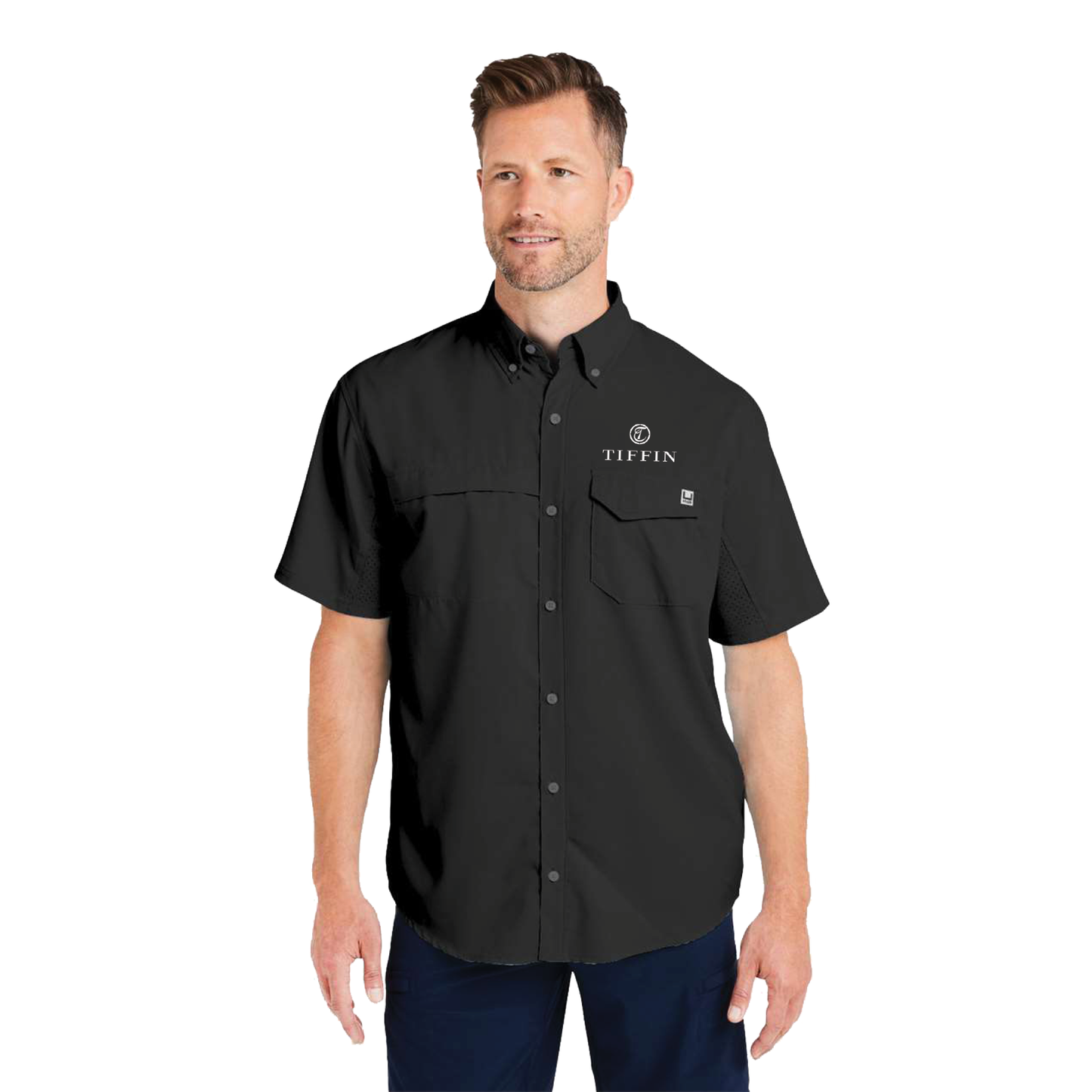 HUK Men's Tide Point Short Sleeve Fishing Shirt